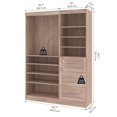 thumbnail image 4 of Bestar Pur 61W Closet Organizer in rustic brown, 4 of 8