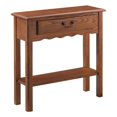 thumbnail image 1 of Leick Furniture Table Console Ondulée en Bois, Fini Chêne Moyen, 1 of 8