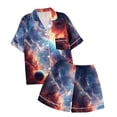 thumbnail image 1 of Luvoko Toddler Girls' Short Sleeved Shorts Pajama Set With Star Elment Print For, 1 of 4