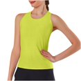 thumbnail image 1 of Timegard Débardeurs de Yoga pour Femmes Séchage Rapide Col Rond Sans Manches Dos Ouvert Entraînement Course Gym Haut Chandails de Sport, 1 of 5