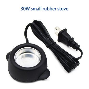WIFKLSIIPG Glue Pot for Crafting 30W Mini Electric HotMelt Glue Pot for Glue Sticks Glue Granules and Beads Thermostatic Hot Pot for Flowers Crafts DIY Hair Extensions(Black)