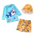 thumbnail image 1 of JTieacloth Boys UPF 50+ Sun Long Sleeve Swim Shirt And Swim Trunks Two Piece Rash Guard For Kids,Sizes 4-5 Years, 1 of 3