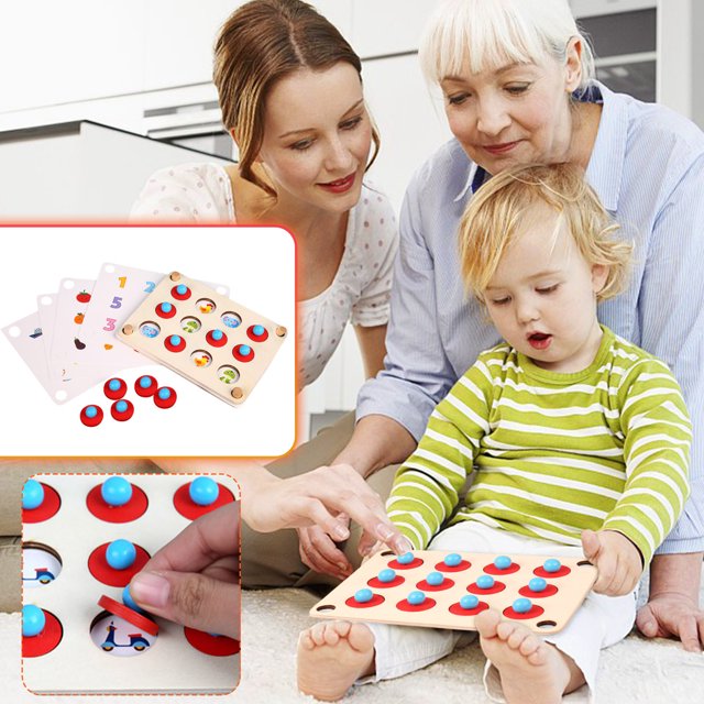 Durable And Safe Children's Wooden Memory Game Matching Game Cards Children's Early Development Educational Toy