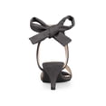 thumbnail image 2 of BLISSFUL STEP Women Open Toe Ankle Bow Tie Mid Heels Sandals Grey 7.5, 2 of 7