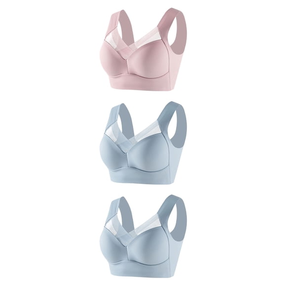 Soutiens-gorge pour Femmes, 3 Pcs Soutien-Gorge pour Femmes Sans Armature en Dentelle Fine Uni Rehausseur Ajustable, Soutien-Gorge Quotidien