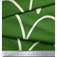 thumbnail image 3 of Soimoi Green Moss Georgette Fabric Curve Hand Drawn Print Sewing Fabric Yard 42 Inch Wide, 3 of 3