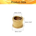 thumbnail image 2 of Wekity 1/4-20x6mm Female Thread Knurled Nuts, Hx8mm OD Brass Threaded Insert Embedment Nuts Hydraulic Welded Joint Injection Molding Assortment Kit for 3D Printing Injection Molding 15PCS-0621, 2 of 5