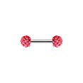 thumbnail image 1 of Pair of Nipple Rings Piercing Barbell w/ Ferido CZ Gem Ends - 9 Colors Available, 1 of 9