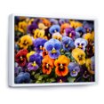 thumbnail image 2 of Designart Pansies framed wall art decor, Pansies framed wall Art, Vibrant Pansies Colorful Pansies framed wall art , Extra large Traditional White Framed Wall Art, White Color Frame, 2 of 5