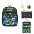 thumbnail image 2 of Minecraft Adventure Mode 5-Piece Backpack Set With 16" Backpack, Foldable Lunch Bag, Utility Case, Keychain & Carabiner, 2 of 9