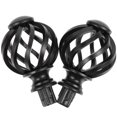 thumbnail image 4 of Miangastore 2pcs Curtain Rod Finials Curtain Finials Ends Cap Curtain Pole Finials, 4 of 9
