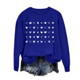thumbnail image 2 of Meichang Chandails de la Saint-Valentin pour Femmes Sweat-Shirt Graphique Cœur d'Amour Col Rond Décontracté Manches Longues Cadeaux de la Saint-Valentin Pull Sweat-Shirts Liquidation de Printemps, 2 of 4