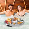 thumbnail image 4 of LJNYFDC Bouée de Boisson pour Piscine, Porte-Boisson Gonflable pour Piscine avec Poignée à 8/9 Trous et Conception Portable, Parfait pour Gobelets Flottants, Collations, Fruits, Boissons et Téléphones Cellulaires, 4 of 6