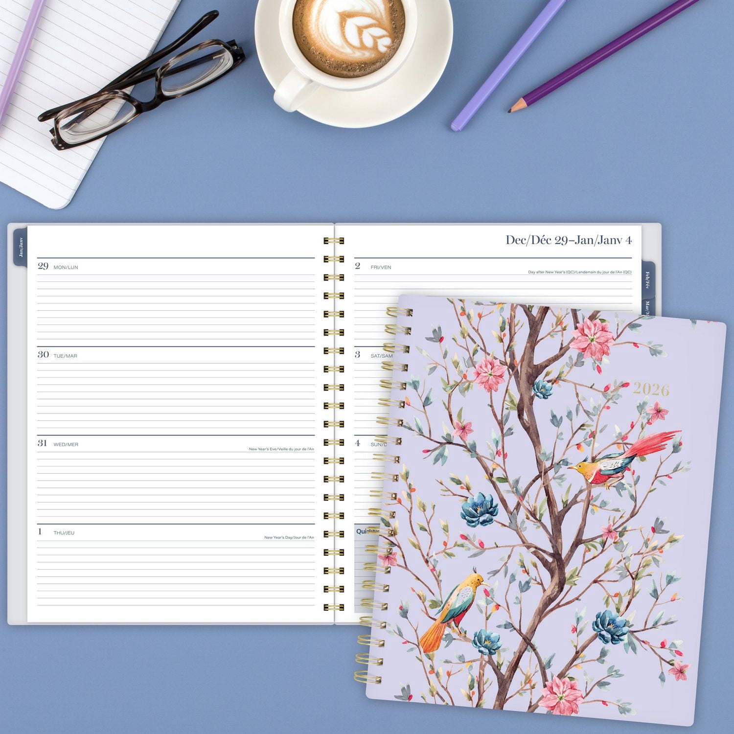 2026 Cambridge® Chinoiserie Magnolia Large Weekly Planner