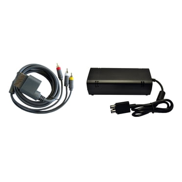 XBox 360 Ensemble de Pièces Slim - Adaptateur d'Alimentation et Câble AV - par Mars Devices