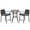 Gris, variante sur Outsunny Ensemble de Bar de Patio 3 Pcs, Ensemble Bistro de Jardin en Osier, Gris