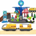 thumbnail image 4 of HYPERLIVING Motorised Wooden Rail Train, Remote Control Train with Magnetic Connection, Battery Operated Locomotive Trains for Toddlers, Compatible with Thomas, Brio, Chuggington, 4 of 8
