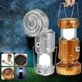 thumbnail image 3 of TIELUTT Portable Solar Outdoor Camping Fans Light with Mini Strong Lighting Flashlight 2024 Battery Operated Lamp Cold Weather Camping Gear Camping Stuff for to Cook Fuel Rechargeable Lights for Home, 3 of 7