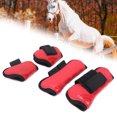 thumbnail image 4 of Horse Tendon Boots, Thicken PU Shell Protection Horse Boots Horse Leg Protectors Horse Tendon Shell Excellent  For Prevent Injury For Protect 's Legs Red L, 4 of 8