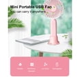 thumbnail image 4 of USB Mini Handheld Fan Outdoor Portable Rechargeable Cooling Fan with Mobile-Phone Holder for Outdoor Travel, 4 of 8