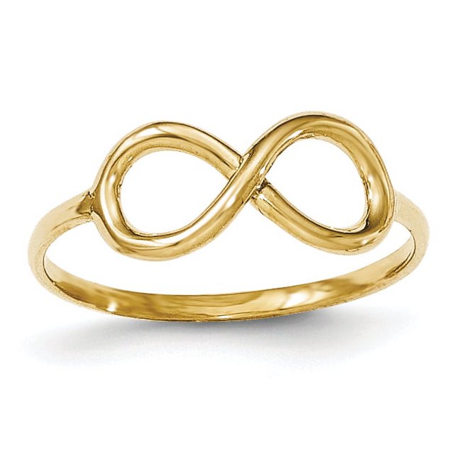 14K Yellow Gold Polished Infinity Ring