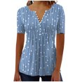thumbnail image 1 of Pompotops Femmes Été Sexy Dégradé Print Femmes Régulières Manches Courtes Top, 1 of 5