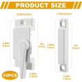 thumbnail image 2 of LoonWear 10 Pack Window Sash Locks, Cam Action White Window Locks, Window Latches with Keeper Diecast, Replacement Sash Locks for Sliding Windows Double Hung Windows(White), 2 of 5