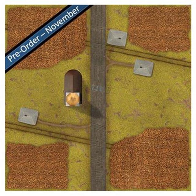 Gale Force 9 GF9TANKS31 36 x 36 in. Tanks Corn Fields Game Mat