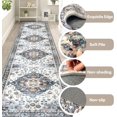 thumbnail image 3 of Aopota Runner Rugs for Hallways Non-Slip Washable Kitchen Rug with Rubber Backing Boho Bedroom Bathroom Living Room Grey 2'X10', 3 of 7