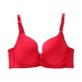 thumbnail image 3 of Sentmoon Bralettes for Women Oversize Seamless Lift Adjustable Strap Sports Bras for Women High Support Thin Style Anti-Sagging Buttery Soft Solid Color Tshirt Bras for Sports Fitness Red 85B, 3 of 4