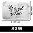 thumbnail image 4 of Let''s Get Naked Bath Mat,Modern Abstract Art Bathroom Rugs No Silp,White Marble Washable Cover Floor Rug Carpets Floor Mat 16x24 Inches for Kitchen Bedroom, 4 of 6