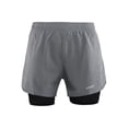 thumbnail image 2 of Men's 2-in-1 Running Shorts Quick Drying Breathable Active Training Exercise Jogging Cycling Shorts with Longer Liner Grey-M, 2 of 7