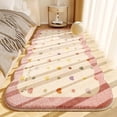thumbnail image 2 of Feltree 40x120 Inch Faux Pashm Striped Area Rug, Non-Slip Foldable Carpet for Bedroom Bedside, Soft Tatami Mat for Living Room, Easy Clean Modern Floor Mat, 2 of 7