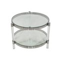 thumbnail image 3 of Funke Side Table in Silver with tempered glass, acrylic, and steel, 3 of 3