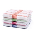 thumbnail image 2 of BKBP Cotton Cleaning Rags Dish Cloths for Washing Dishes, Set of 4 Dish Rags for Cleaning, Light and Soft Dish Towels for Kitchen Drying Dishes, 13.7 Inch x 13.7 Inch, 2 of 9