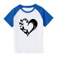 thumbnail image 2 of Feancey T-Shirts d'Été pour Garçons Filles à Imprimé Cœur Manches Courtes Hauts Confortables Amples T-Shirts pour Enfants Décontractés Col Rond T-Shirts Graphiques Ventes à Durée Limitée Aujourd'hui Bleu 3 Ans, 2 of 10