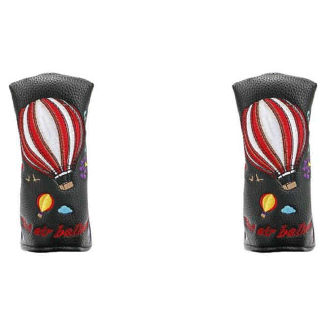 Baohd Innovative PU Leather Golf Club Head Covers Enhanced Feel And Durability Exceptional Durability black 2Set