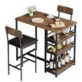 thumbnail image 4 of Dining Set for 2 or 4, Kitchen Table and Chairs for 2 with PU Cushion Chairs, 3/5 Piece Kitchen Table Set for Small Spaces, Apartment, Bar, 4 of 8