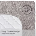 thumbnail image 4 of Mainstays Cotton Rich Extra Soft Jersey Bed Sheet Set, Double, Grey Spacedyed, 4 Pieces, 4 of 6