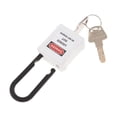 thumbnail image 1 of Baohd PL38-KD 38 mm PVC Curved Safety Lockout Padlock White, 1 of 8