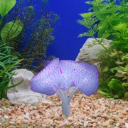 ZZkhGO Fluorescent Jellyfish Ornament, Silicone Aquarium Decoration for Fish Tank, Glow in the Dark Underwater Decor for Aquarium