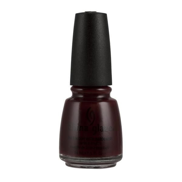 China Glaze - Ravishing Dahlin - Bouteille de Vernis à Ongles 0,5 Oz en Bourgogne Riche avec un Bouchon Noir Mat, Offrant une Couvrance Lisse et Uniforme et une Finition Longue Tenue Résistante aux Éclats, Convient au Laçage des Ongles et aux Soins des Ongles.