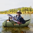 thumbnail image 2 of Goplus Inflatable Fishing Float Tube w/Pump & Storage Pockets & Fish Ruler Green, 2 of 10