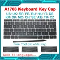 thumbnail image 2 of New Keycaps US UK Spain French Russian For Macbook Pro Retina 13" A1708 Keyboard Keys Replacement key cap 2016 2017 Czech, 2 of 6
