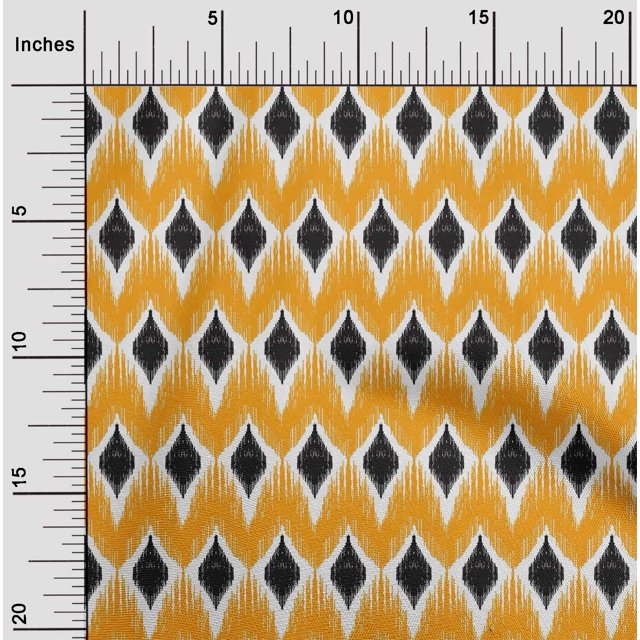 oneOone Silk Tabby Fabric Geometric Ikat Decor Fabric Printed BTY 42 Inch Wide