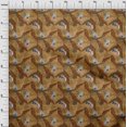 thumbnail image 4 of oneOone Rayon Tawny Brown Fabric Tropical Craft Projects Decor Fabric Printed By The Yard 56 Inch Wide, 4 of 5