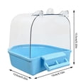 thumbnail image 2 of Bird Bath Toy - Plastic, Detachable Design - for Bird Cages, Easy Cleaning, Hanging Water Dispenser, 2 of 3