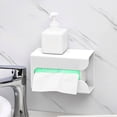 thumbnail image 5 of Dvruxg Wall Mounted Tissue Box Holder, Punch-Free Kitchen Bathroom Paper Organizer(White), 5 of 5