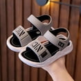 thumbnail image 3 of IUJSOY Kid Sandals Boy Summer Open Toe Sports Sandals Adjustable Straps for Toddler Little Big Kid, 3 of 5