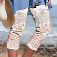 thumbnail image 1 of CHGBMOK Capris Imprimés à Taille Élastique pour Femmes, Été Décontracté, Liquidation, Grande Taille, 1 of 5